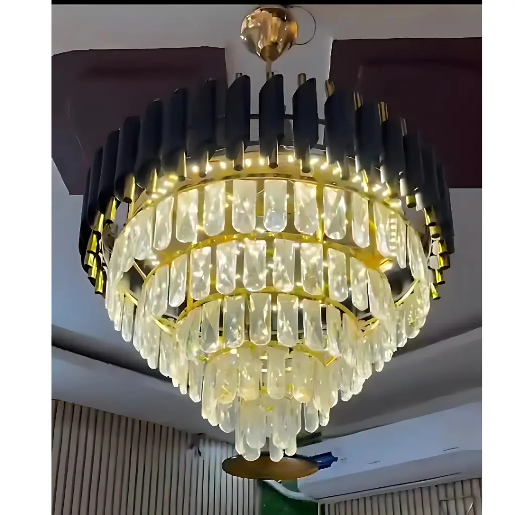 Gold-Toned Traditional Ceiling Lamp