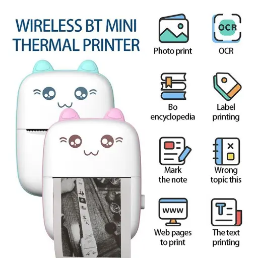 Mini thermal wireless printer